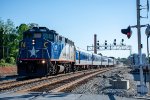 Piedmont Train #71 rounds the bend at Henderson Street